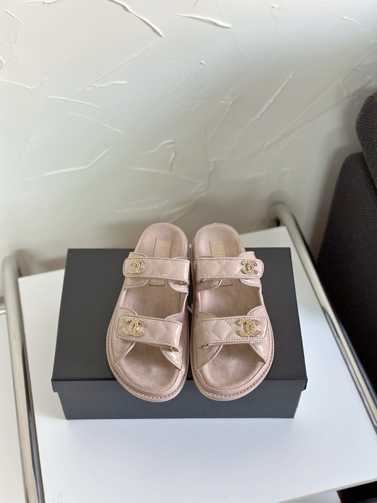 CC 25 Mules Light Pink Lambskin