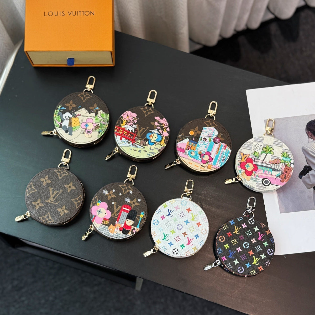 LV Vivienne Round Coin Purses Charm