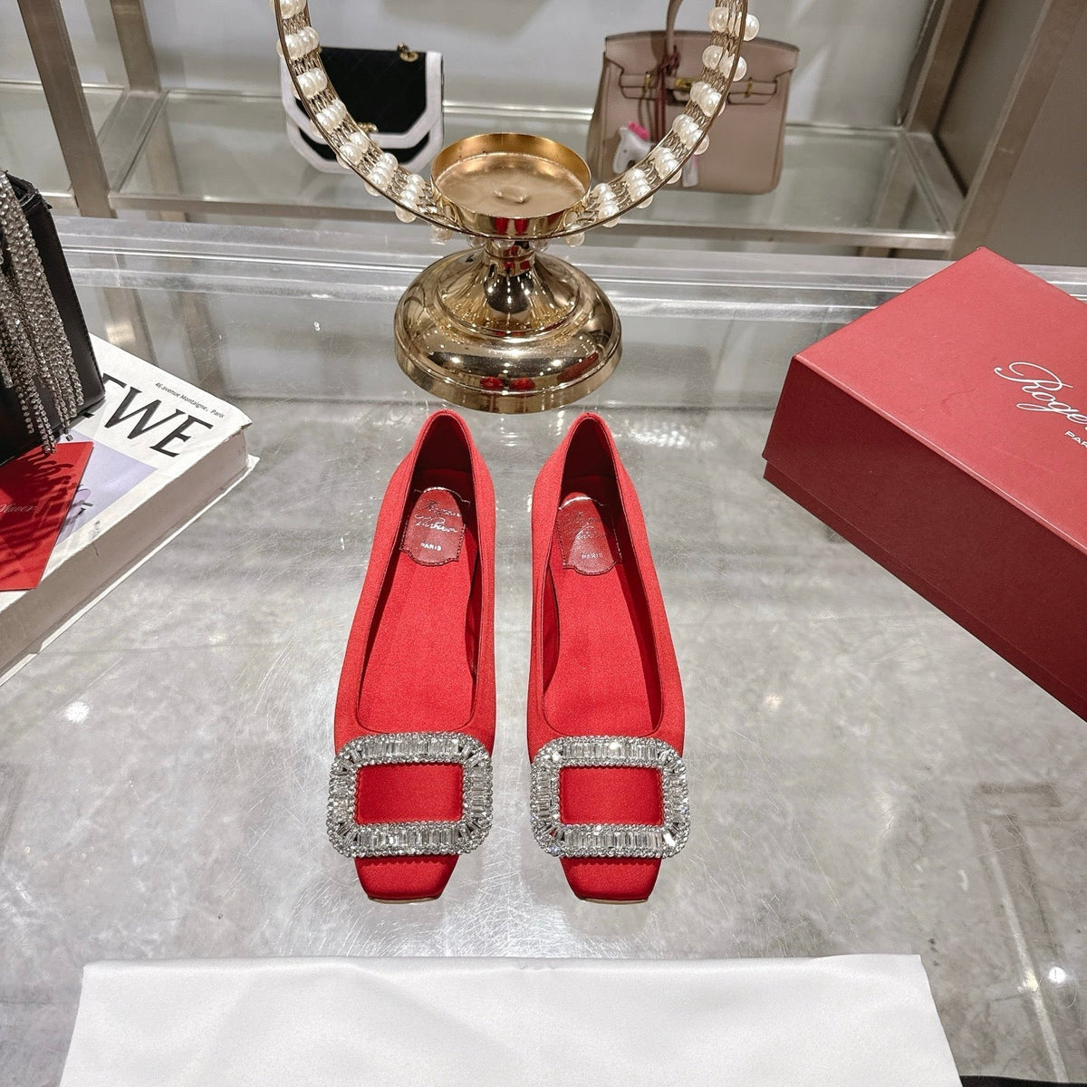 Bell Viv 25 Pumps Red Imported Silk 300732