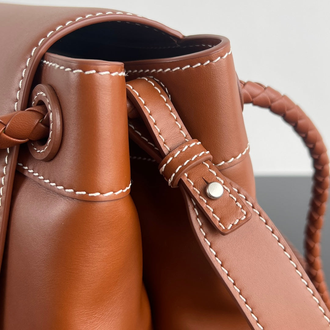 BV Andiamo 27cm Bag Black and Brown Calfskin 545221