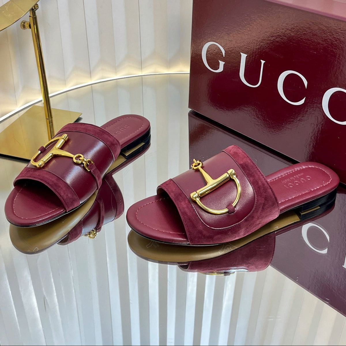 Gucci 2026 Women's Slide Sandals Suede Leather 767990