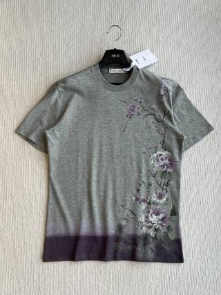 CD 25 Plum Blossom Floral Short-sleeved Top Cotton