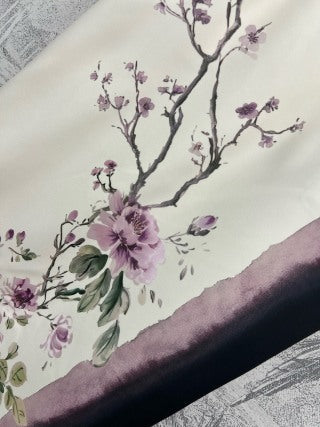 CD 25 Floral Print Maxi Skirt Beige Polyester