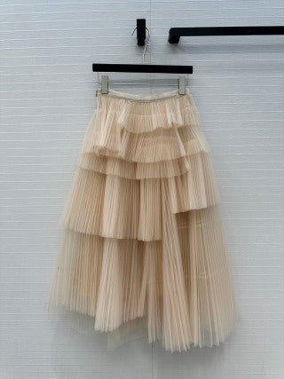 CD 25 Pleated Chiffon Skirt Polyester