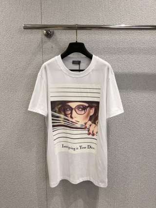 CD 25 Printed Round Neck Short Sleeve T-shirt Cotton 222668