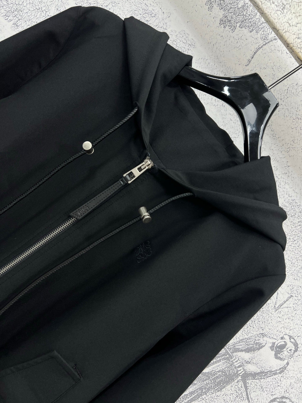 Loewe 25 Hooded Zipper Long-sleeved Jacket Polyester Rayon