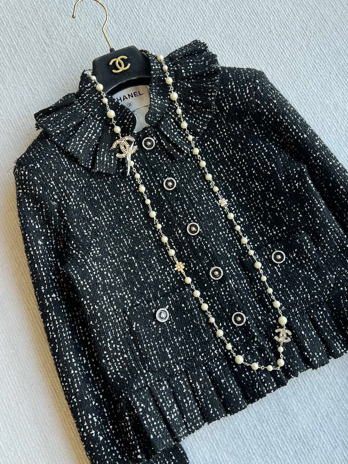 CC 25 Set Tweed Black Polyester Wool