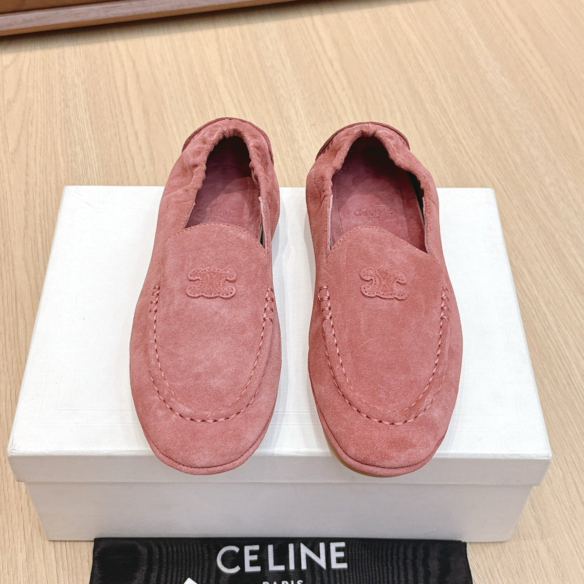 Celine 2026 Adam Loafers Suede Sheepskin 654888