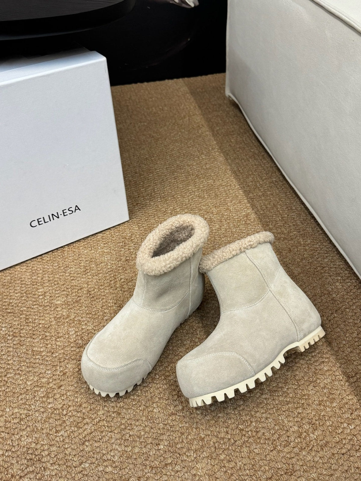 Celine 2026 Warm Snow Boots Suede 688981