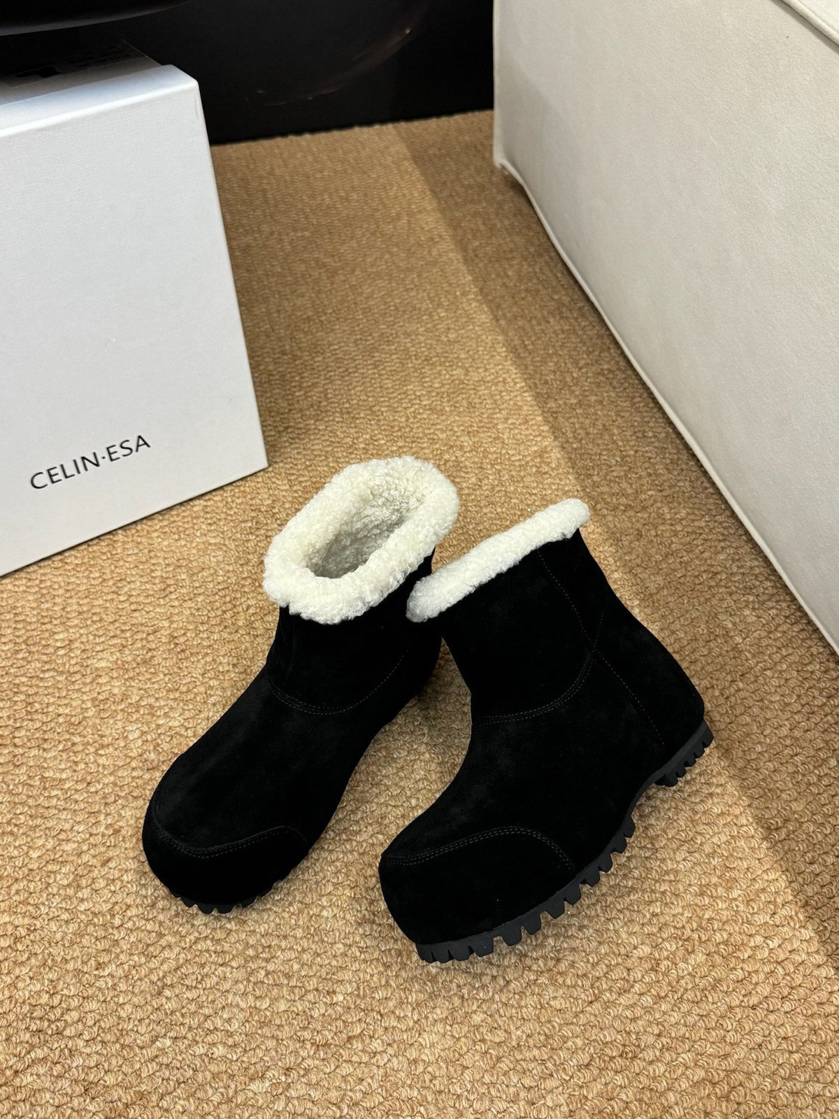 Celine 2026 Warm Snow Boots Suede 688981