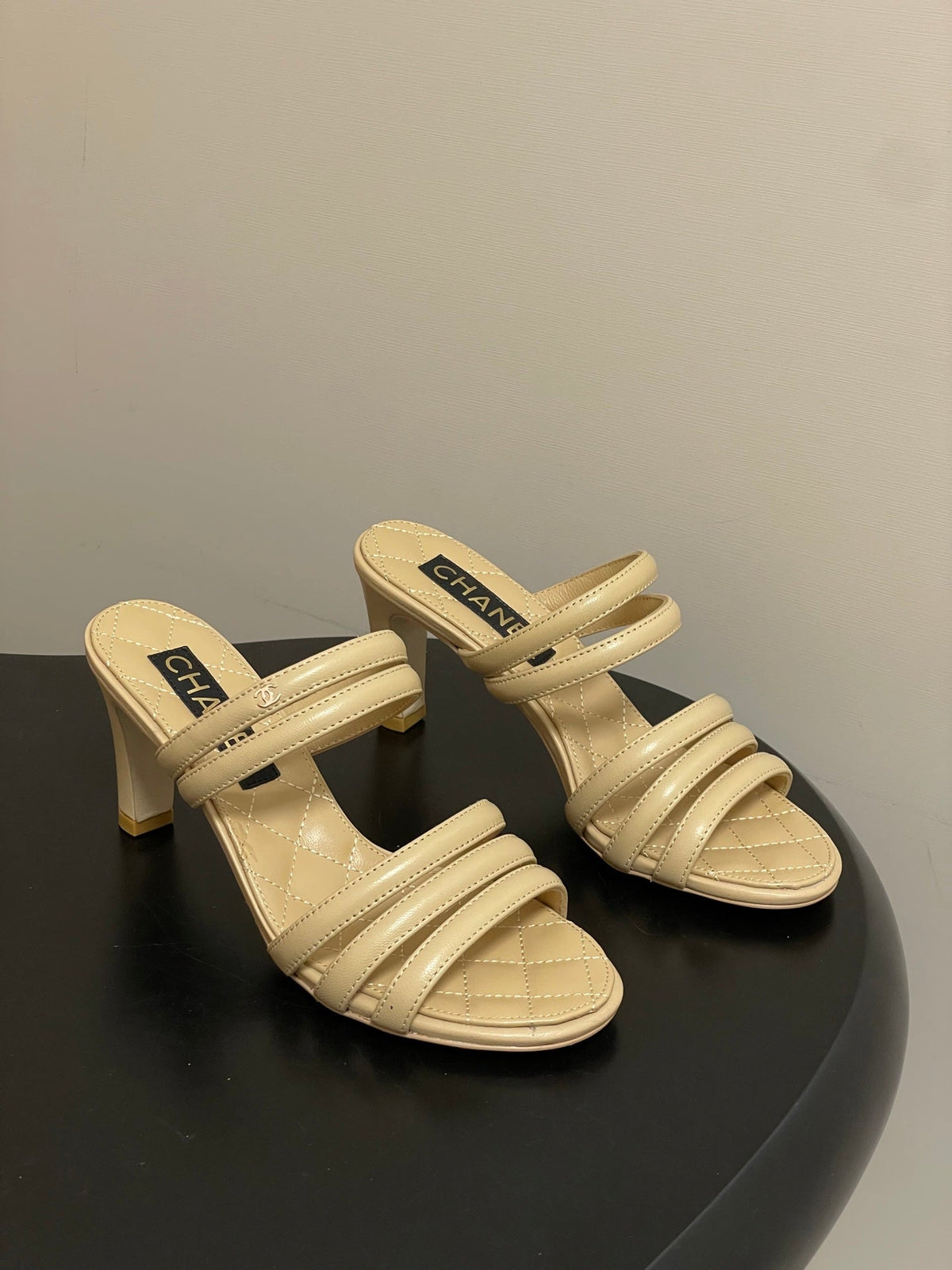 CC 26 Quilted 70mm Sandal Sheepskin 593263