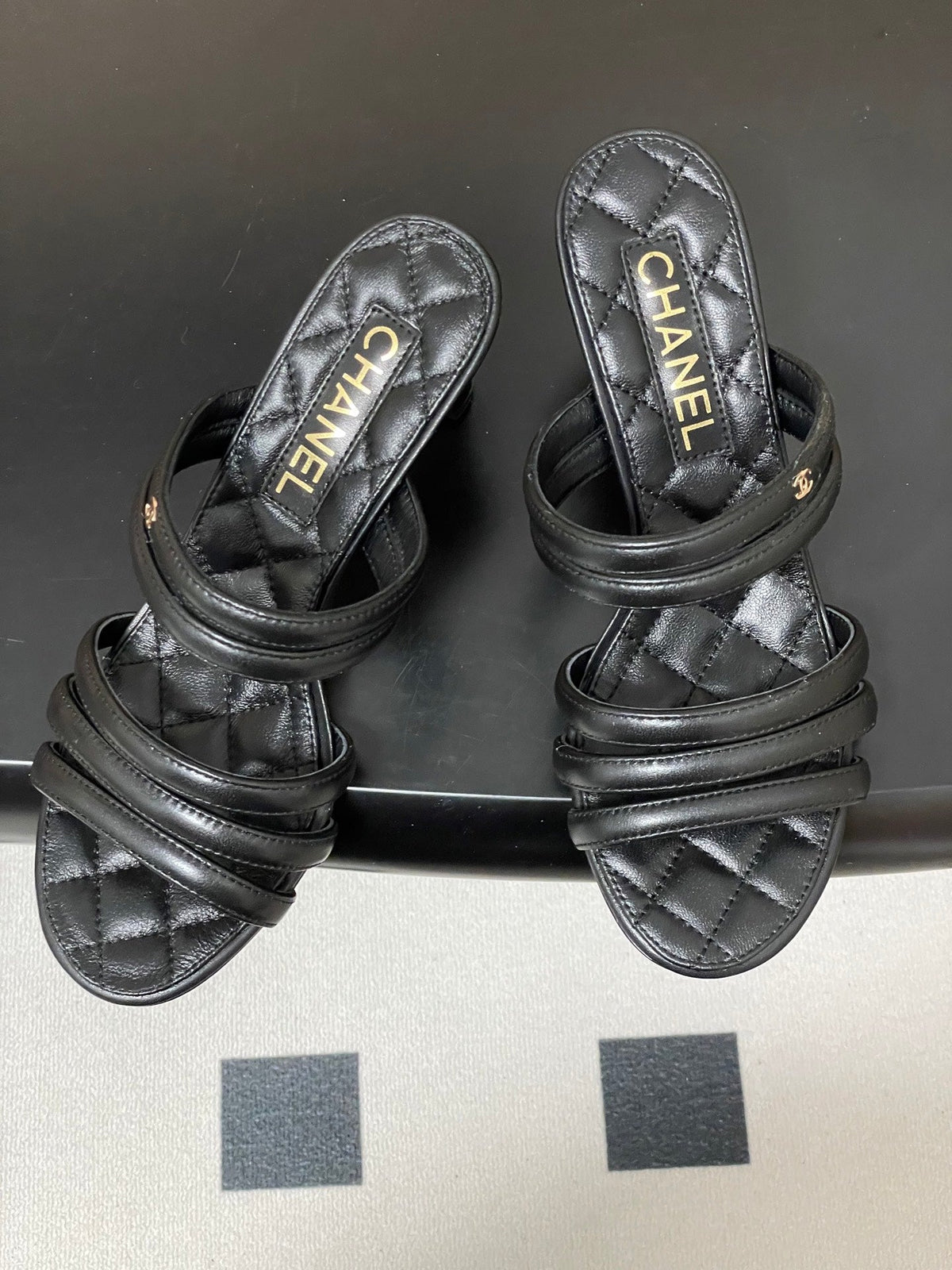 CC 26 Quilted 70mm Sandal Sheepskin 593263