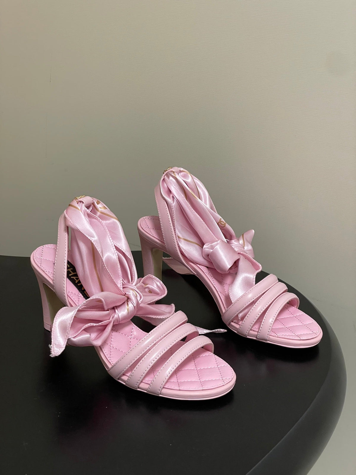 CC 26 Quilted Sandal 70mm With Scarf Sheepskin