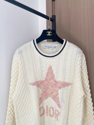 Dior 2025 Star-design Long-sleeve Sweater Wool Cashmere