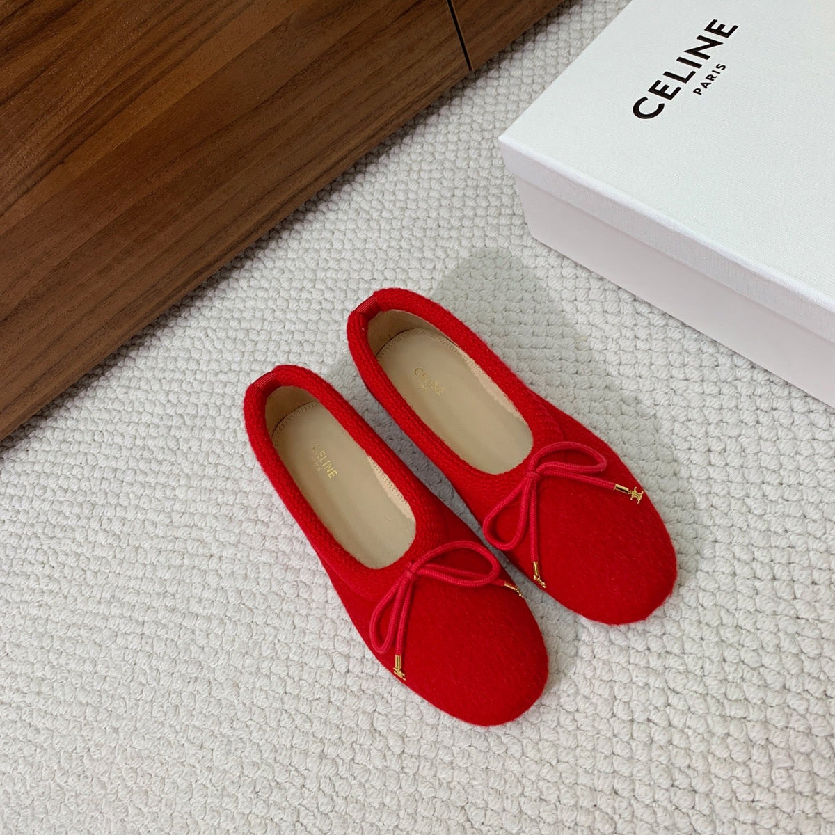 Celine 2026 Abby Ballet Flat Knitted Wool 792985