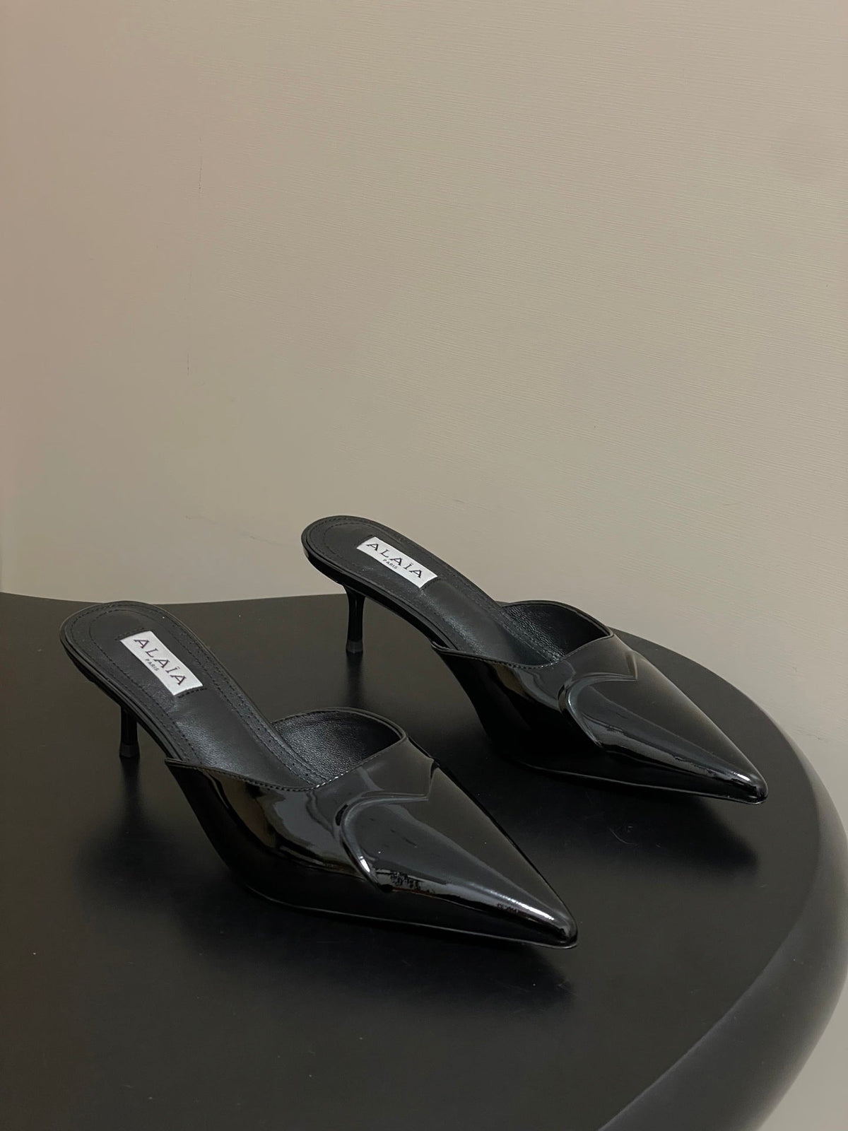 Alaia 2026 Mules 65mm Patent Leather 777413