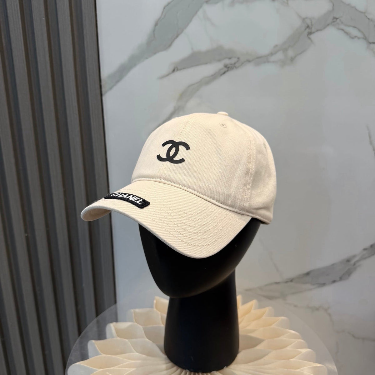 Chanel Logo Baseball Cap Cotton 323818