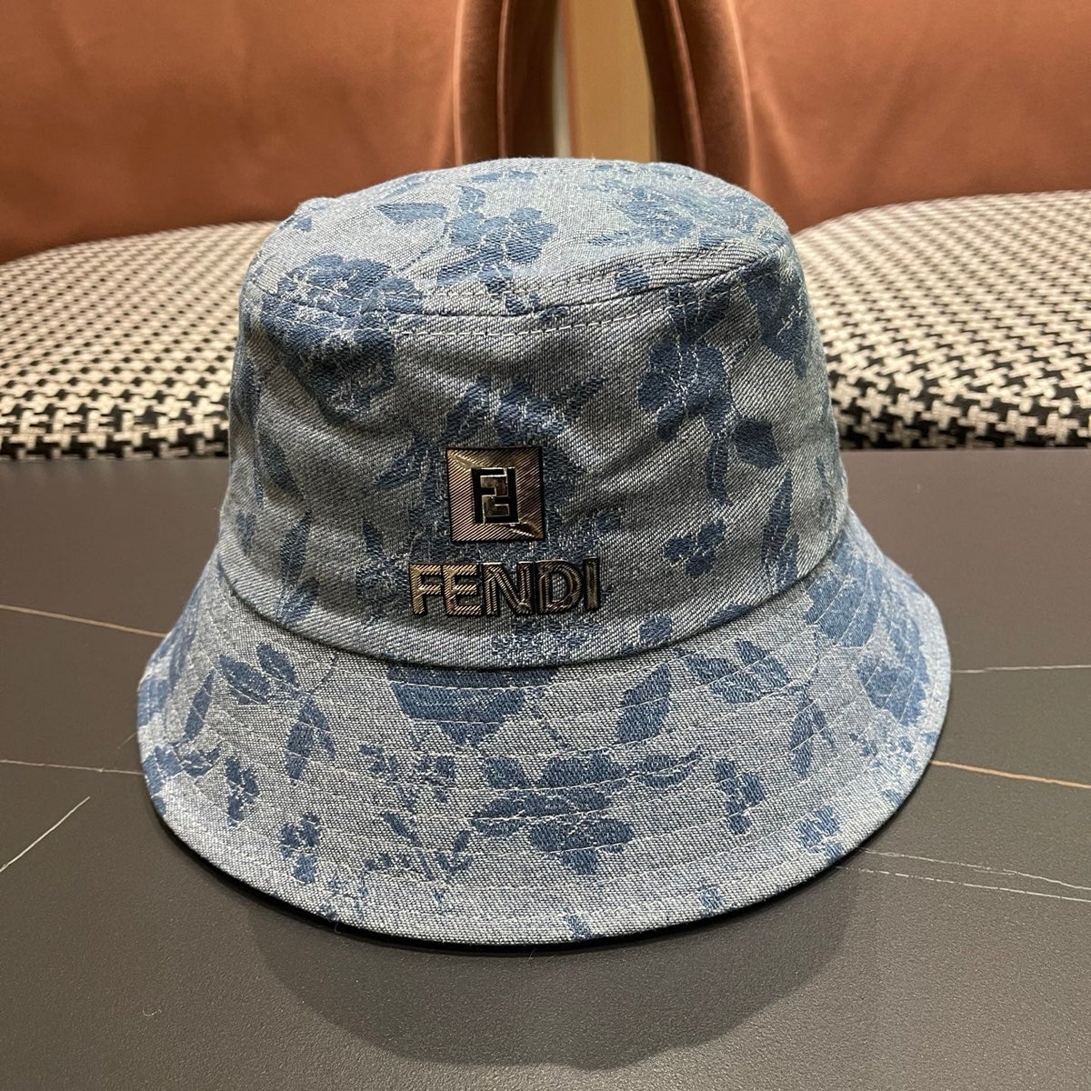Fendi Embroidered Logo Bucket Hat 221107