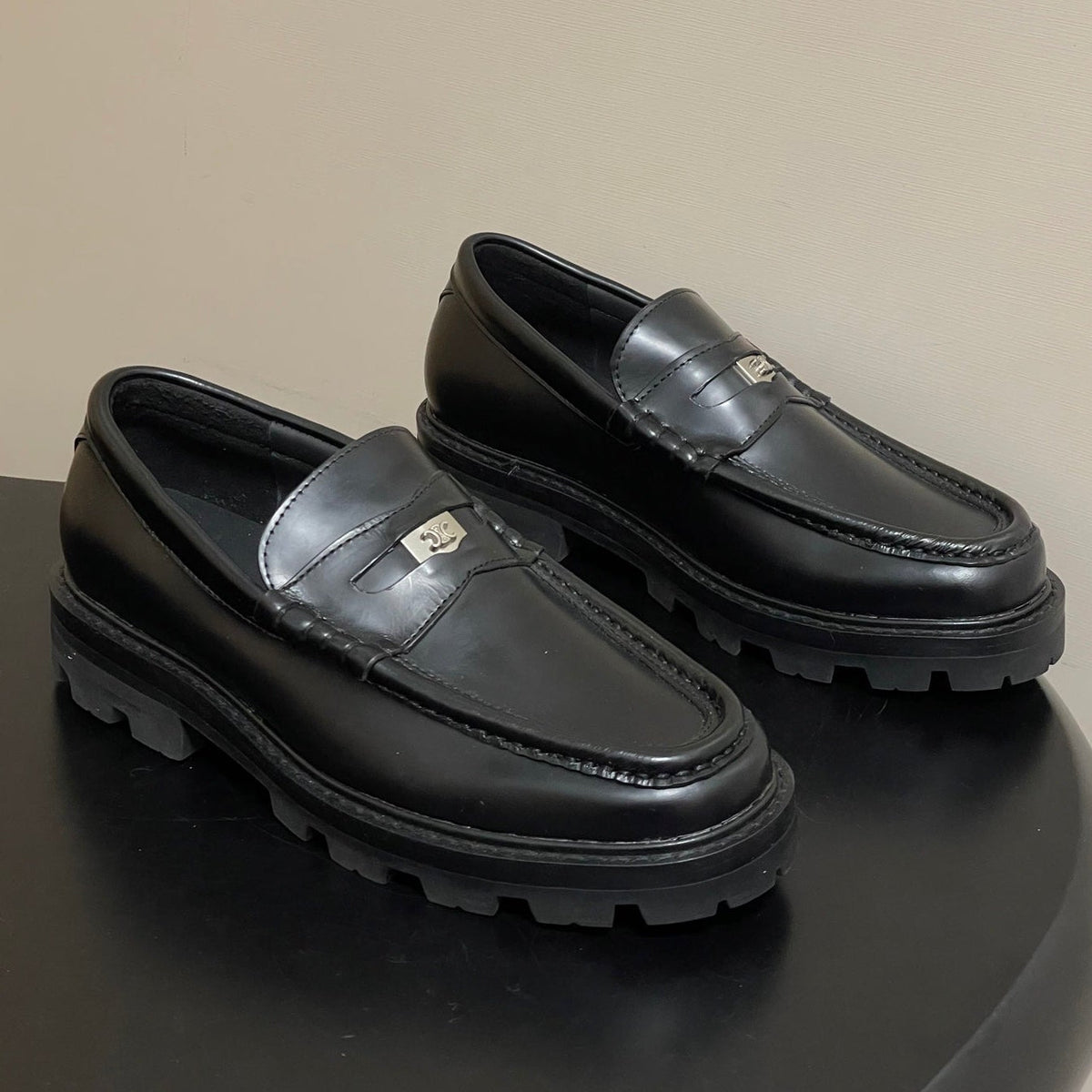 Celine 2026 Arc De Triomphe Loafers Patent Leather 773494