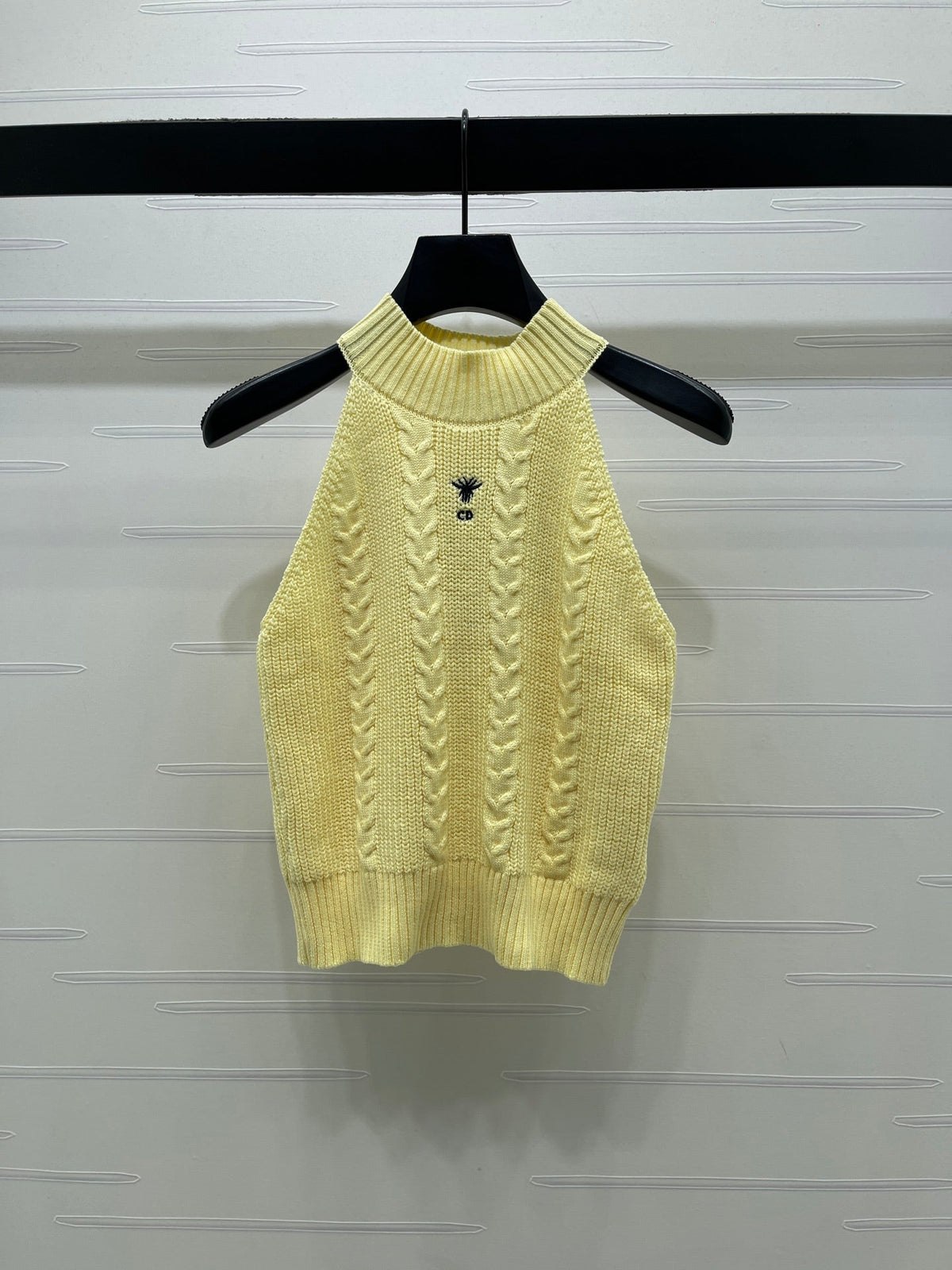 Dior 2026 Cable Knit Halter Neck Vest Wool