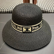Celine Ribbon Straw Bucket Hat 491800