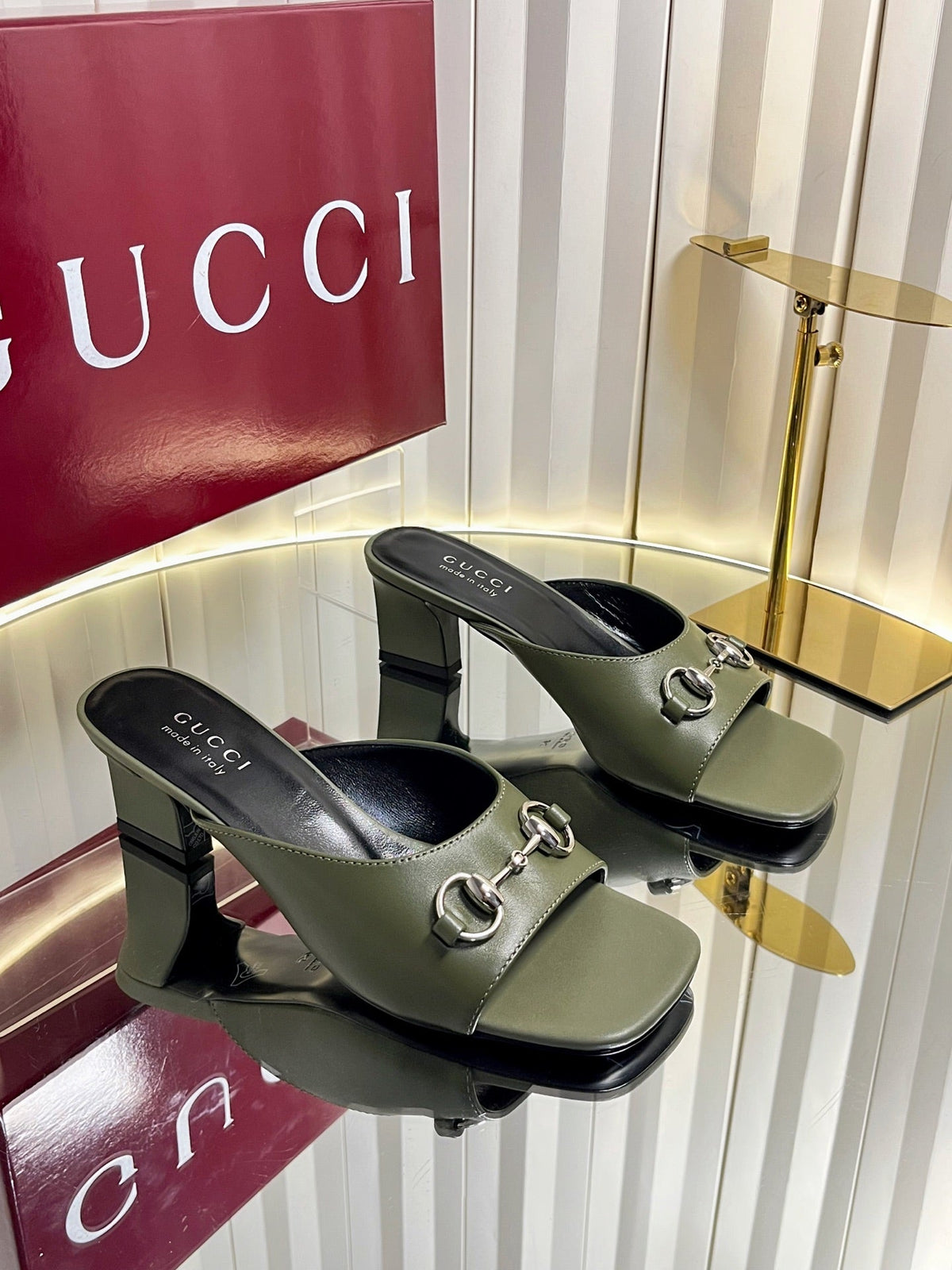 Gucci 2026 Horsebit Mule Sandals 50mm Leather 768116
