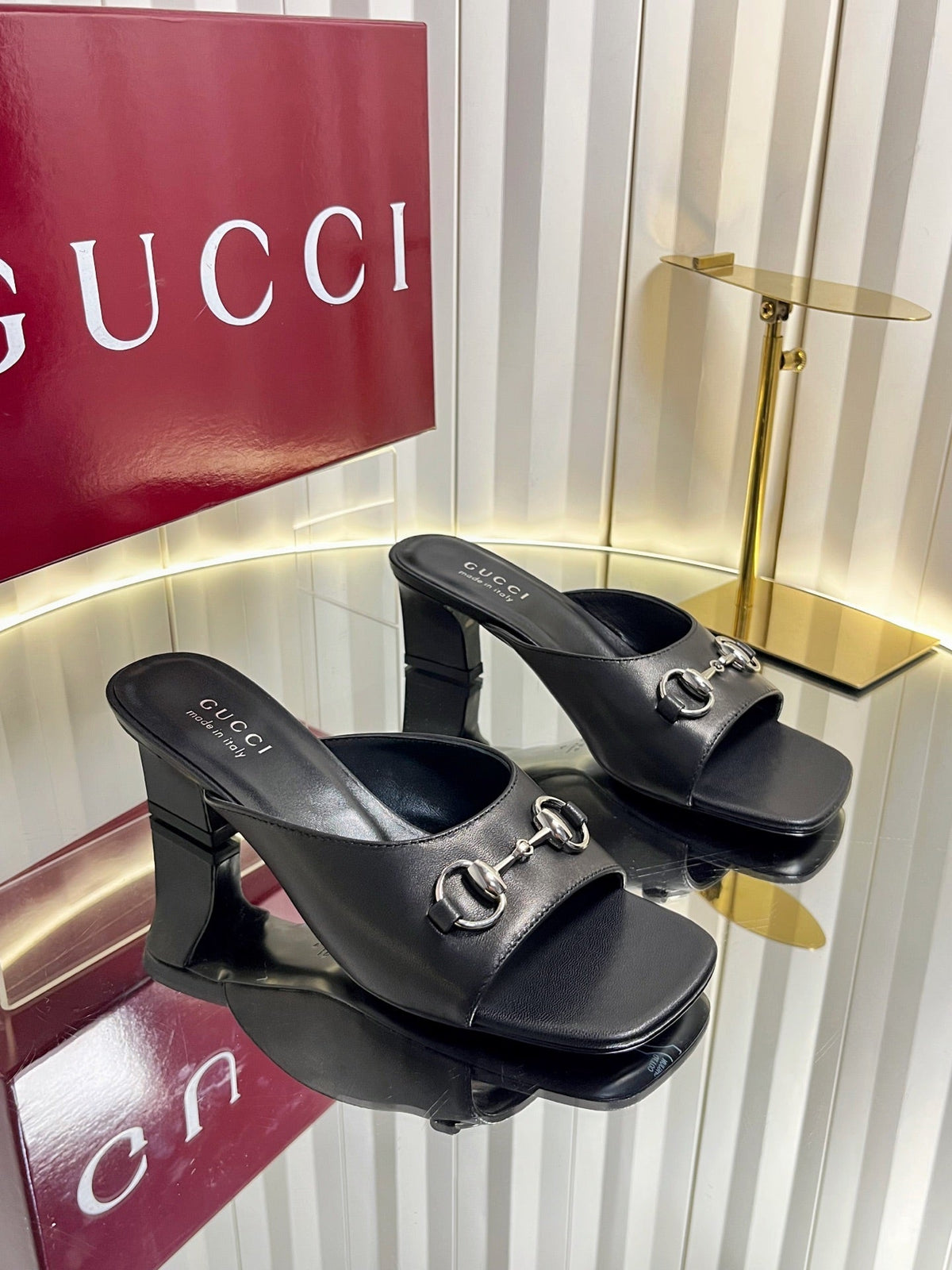 Gucci 2026 Horsebit Mule Sandals 50mm Leather 768116