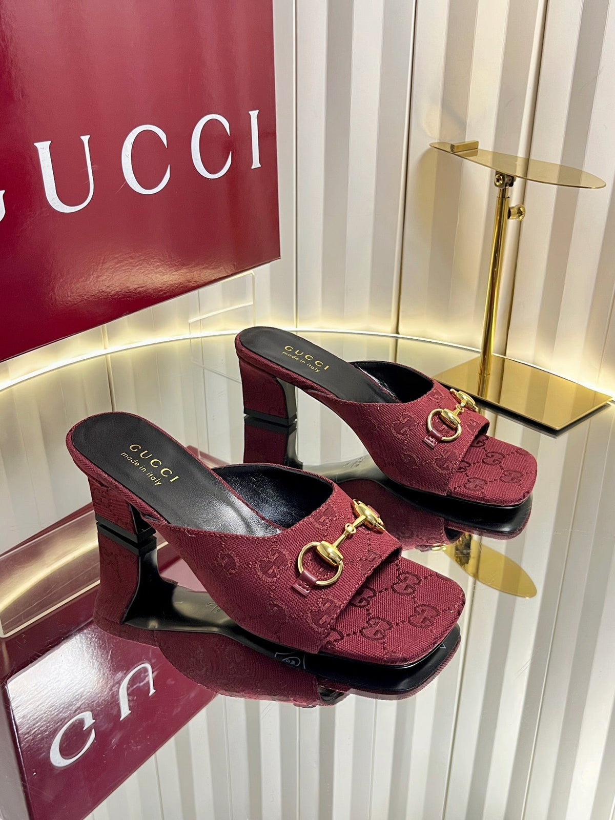Gucci 2026 Slide Sandals 50mm Monogram Canvas 768119