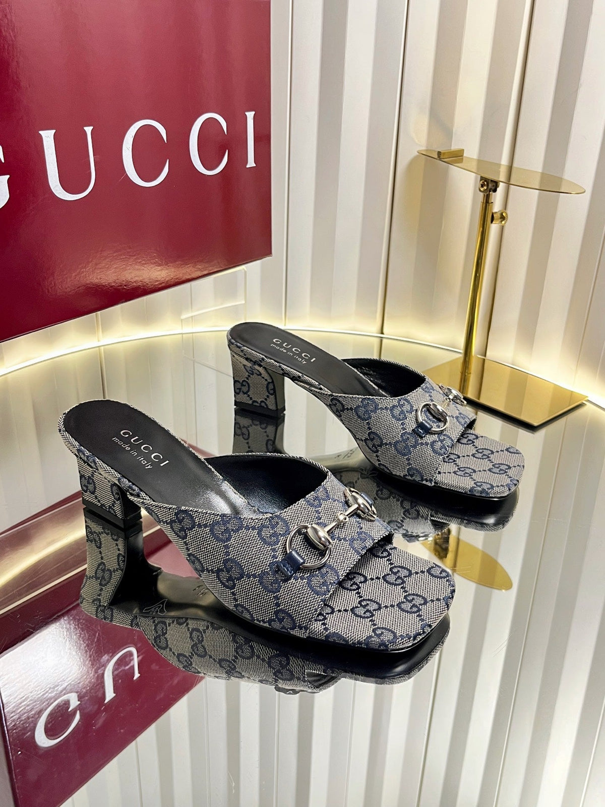 Gucci 2026 Slide Sandals 50mm Monogram Canvas 768119