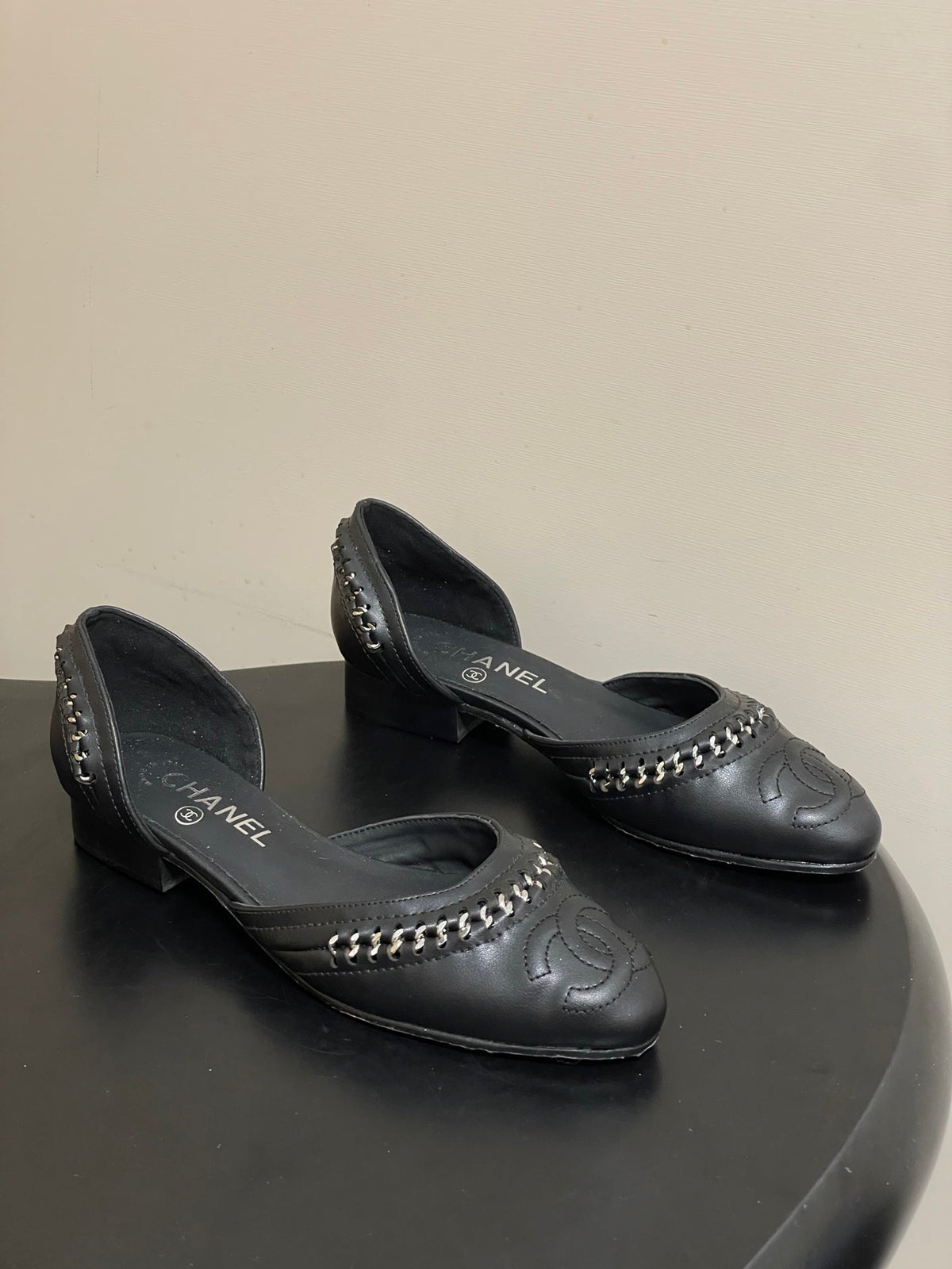 CC 2026 Embroidered Ballet Flat Mary Jane Sheepskin