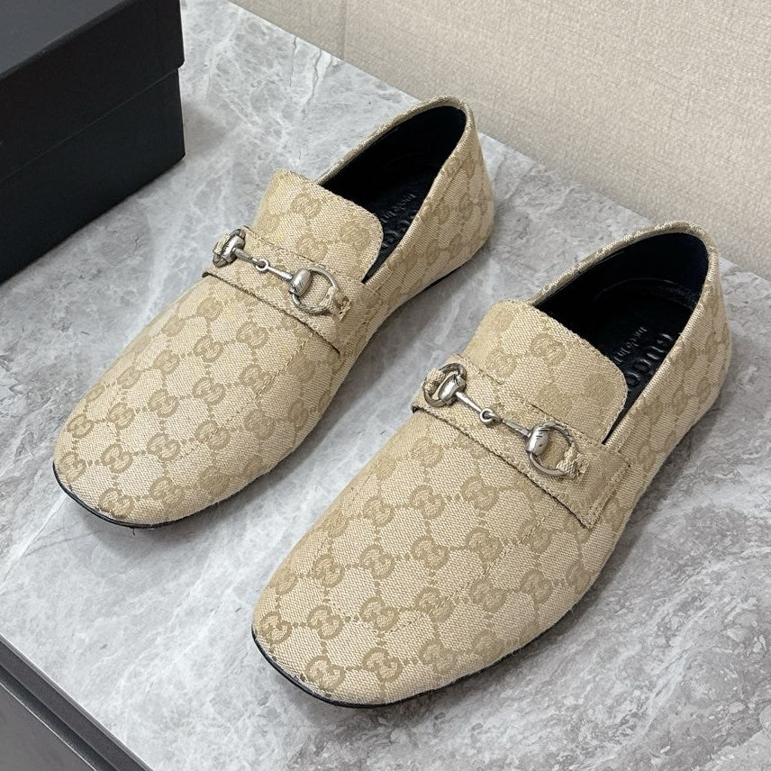 Gucci 2026 Worn-out Effect Ragazzo Loafers Canvas Leather 972295