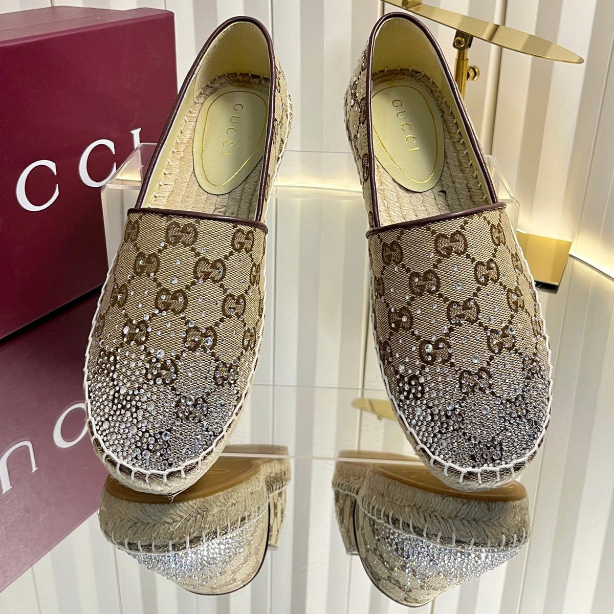 Gucci 2026 Heritage Espadrilles Lame Canvas 768172
