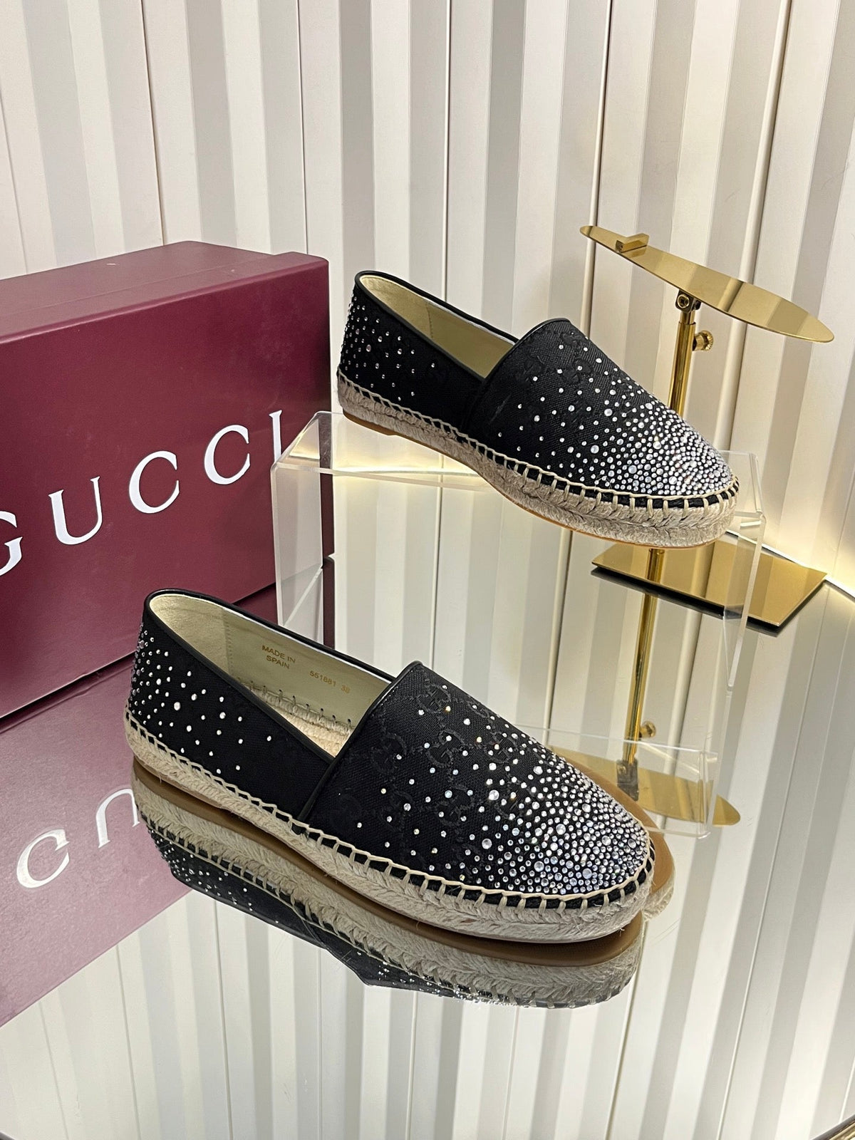 Gucci 2026 Heritage Espadrilles Lame Canvas 768172