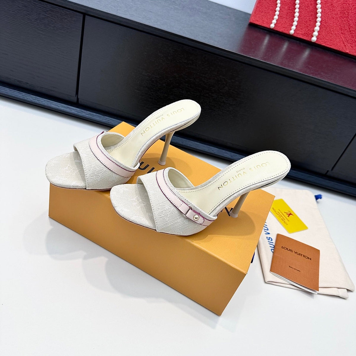 Louis Vuitton 2026  Neo Revival Mules 100mm Canvas Leather 786920