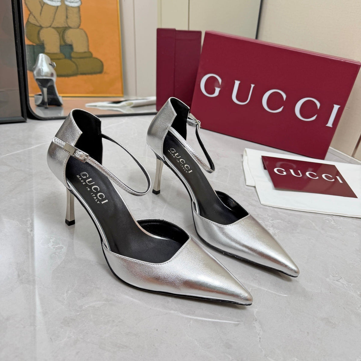 Gucci 2026 Women's Bombshell Pump 85mm Cowhide Leather 767115
