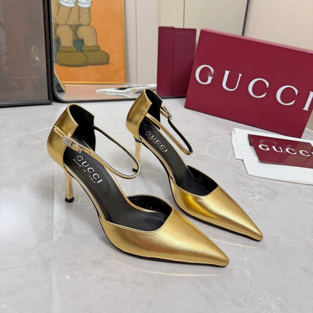 Gucci 2026 Women's Bombshell Pump 85mm Cowhide Leather 767115