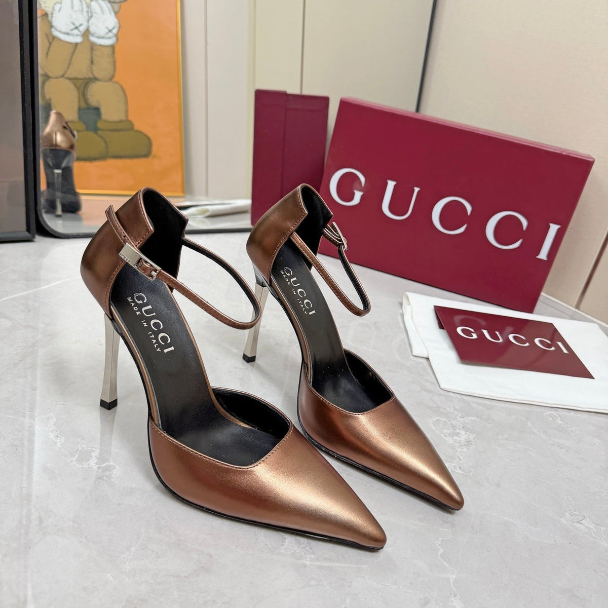 Gucci 2026 Women's Bombshell Pump 110mm Cowhide Leather 767120