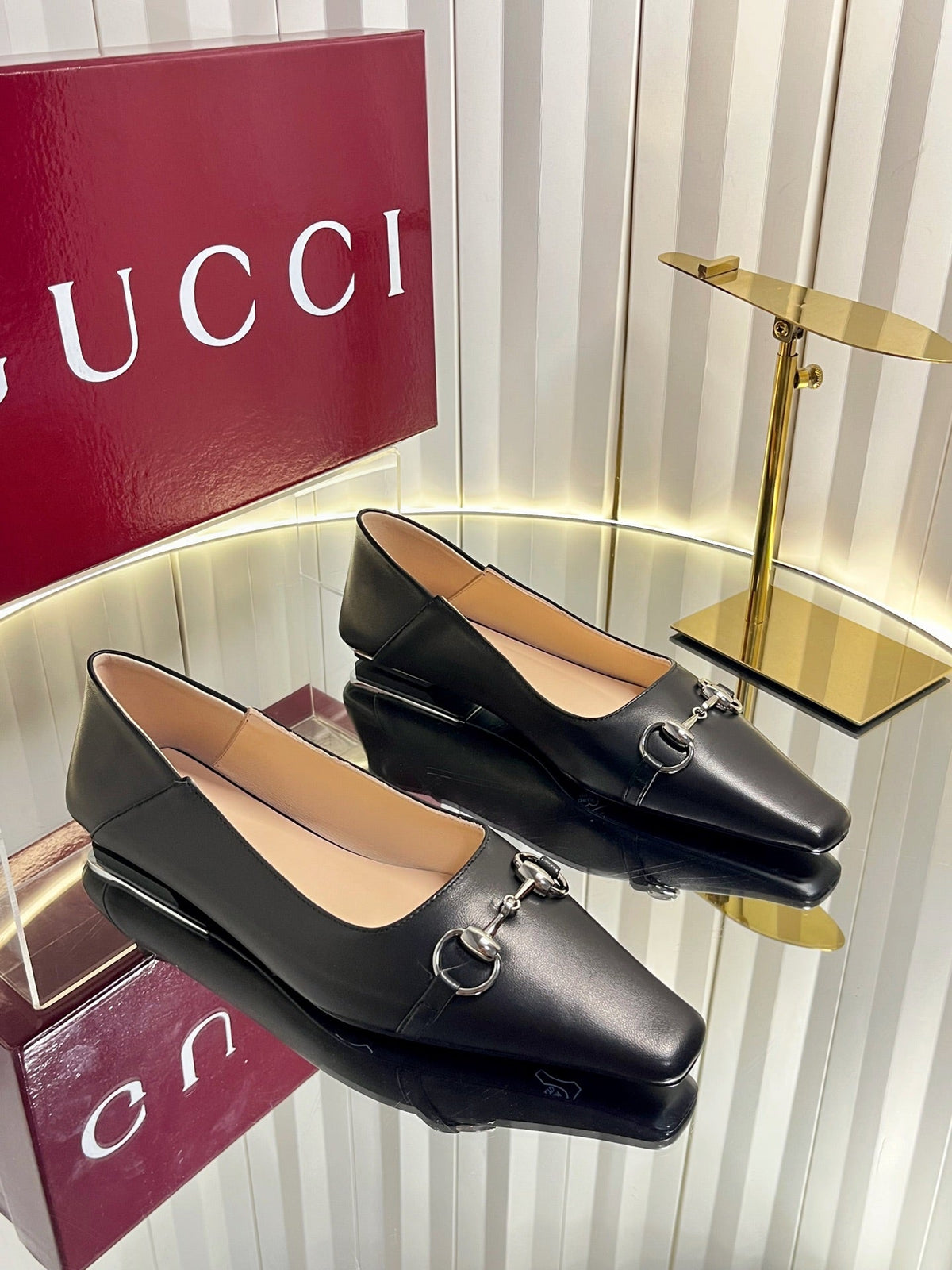 Gucci 2026 GG Horsebit Ballet Flats Leather 768138