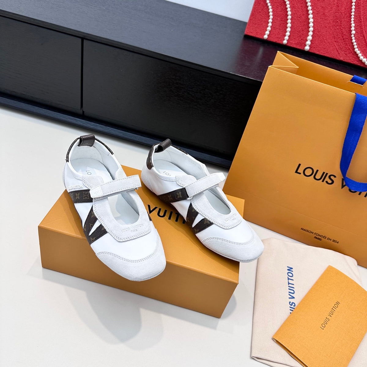 Louis Vuitton 2026 Sneakerina Mary Jane Suede 786953
