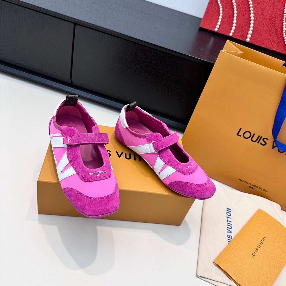 Louis Vuitton 2026 Sneakerina Mary Jane Suede 786953