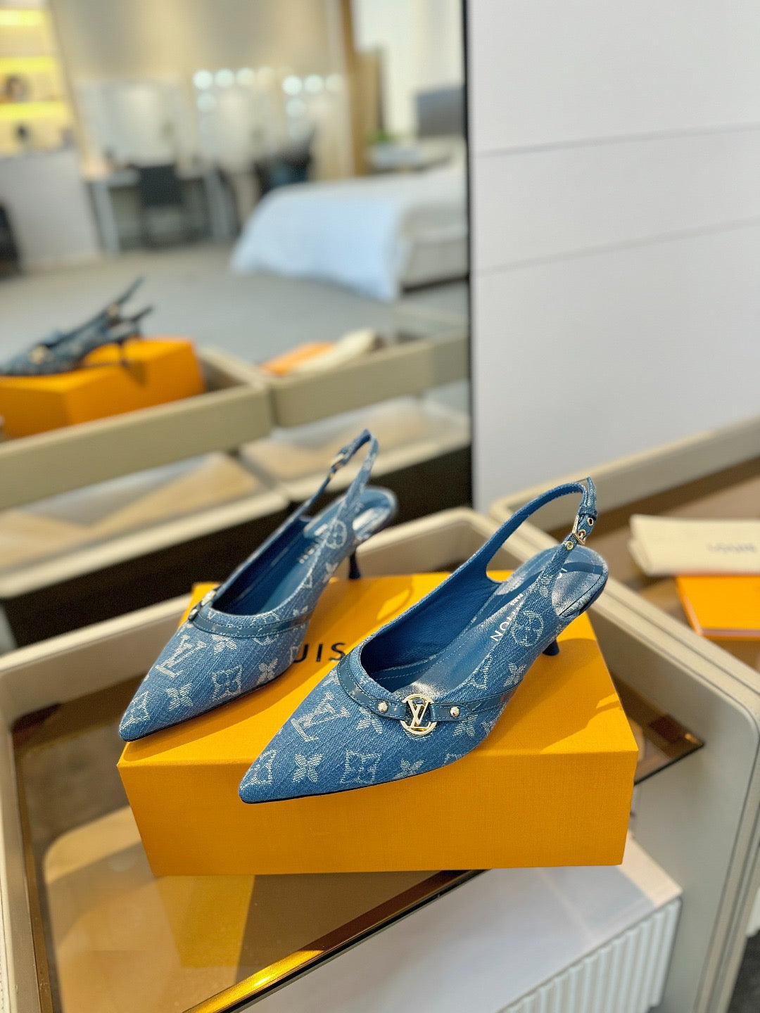 Louis Vuitton 2026 6AM Slingback Pumps 50mm Monogram LV Logo 787798