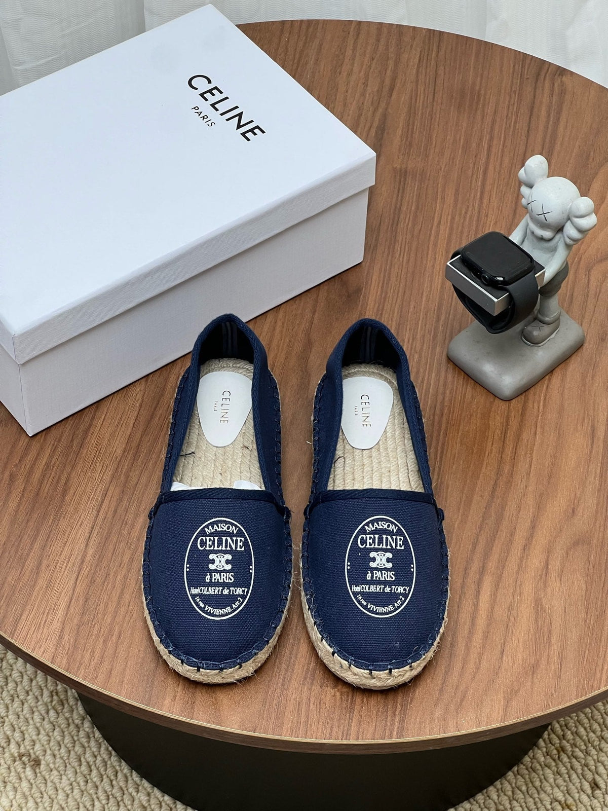 Celine 2026 Straw Fisherman Loafers Canvas 919528