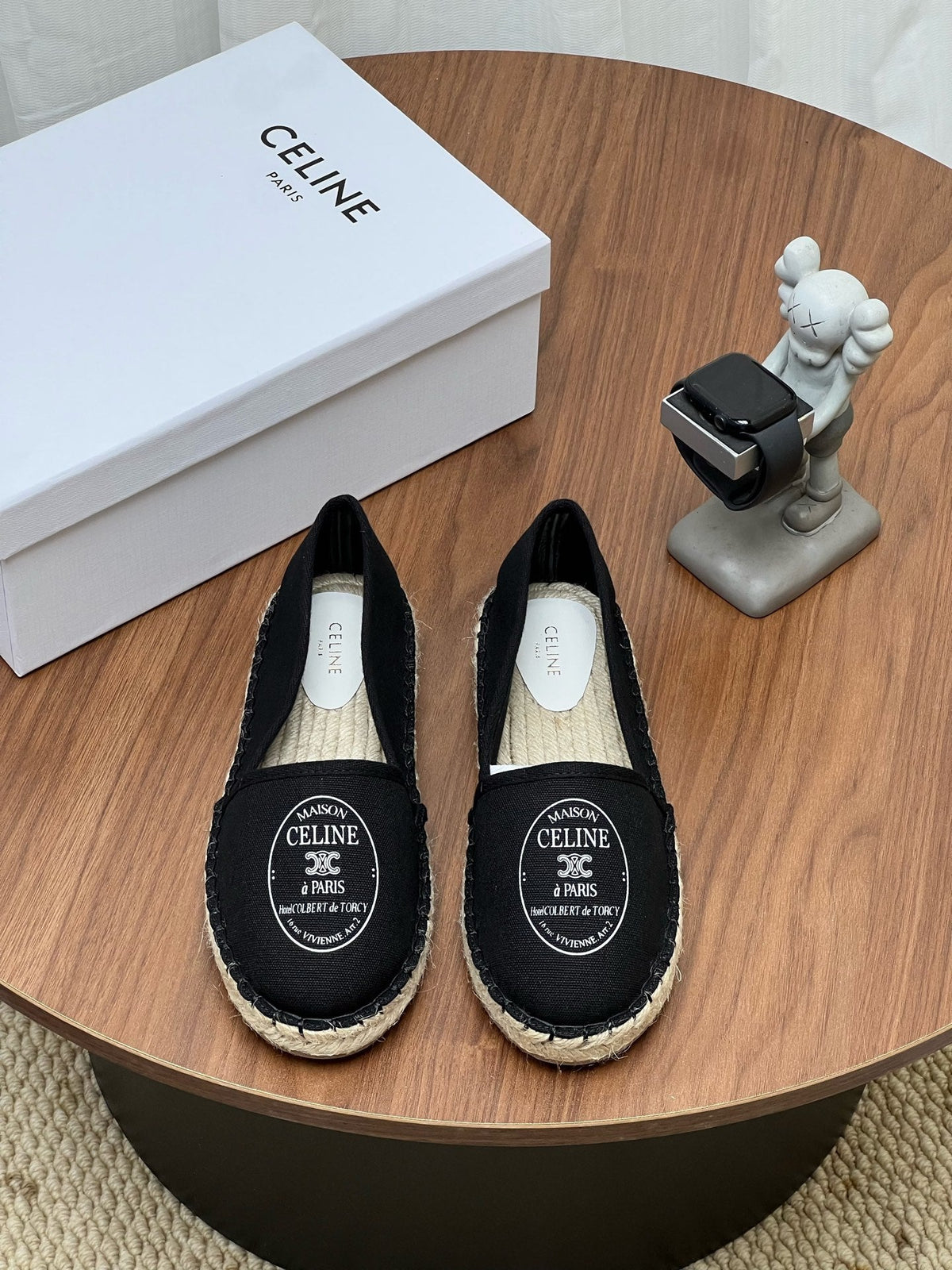 Celine 2026 Straw Fisherman Loafers Canvas 919528