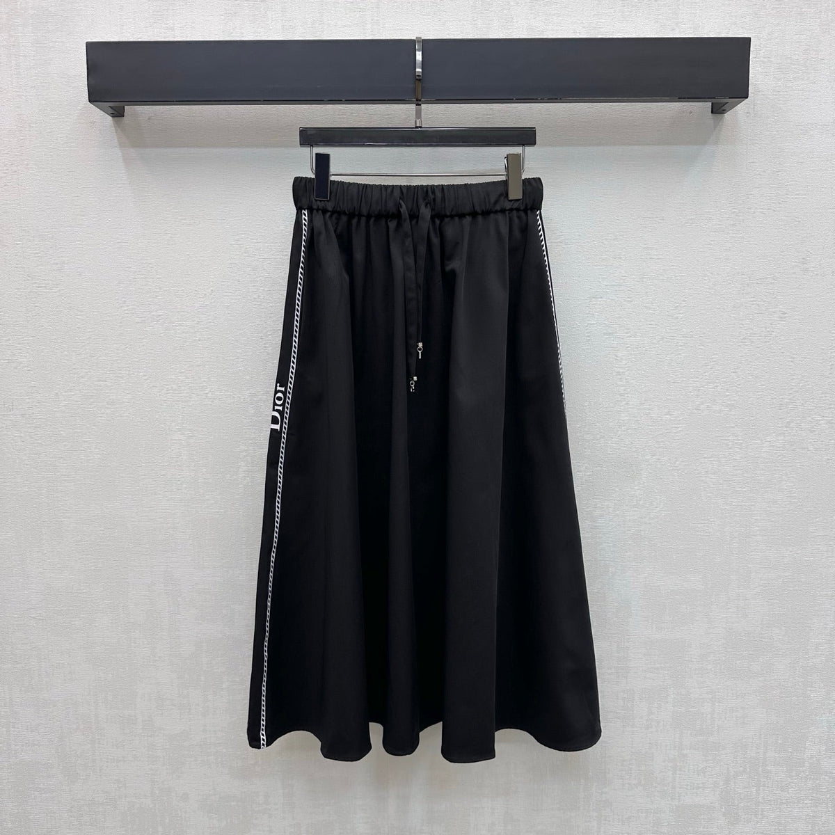 Dior 2026 Letter Logo Drawstring Midi Skirt Nylon 397504