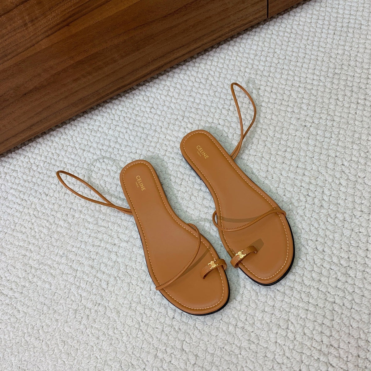 Celine 2026 Strap Sandals Leather 896158