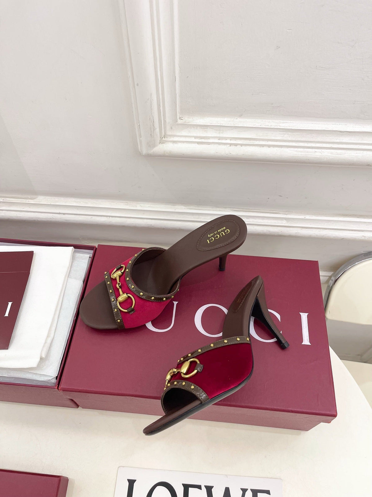 Gucci 2026 Horsebit Studded Sandals Canvas 946538