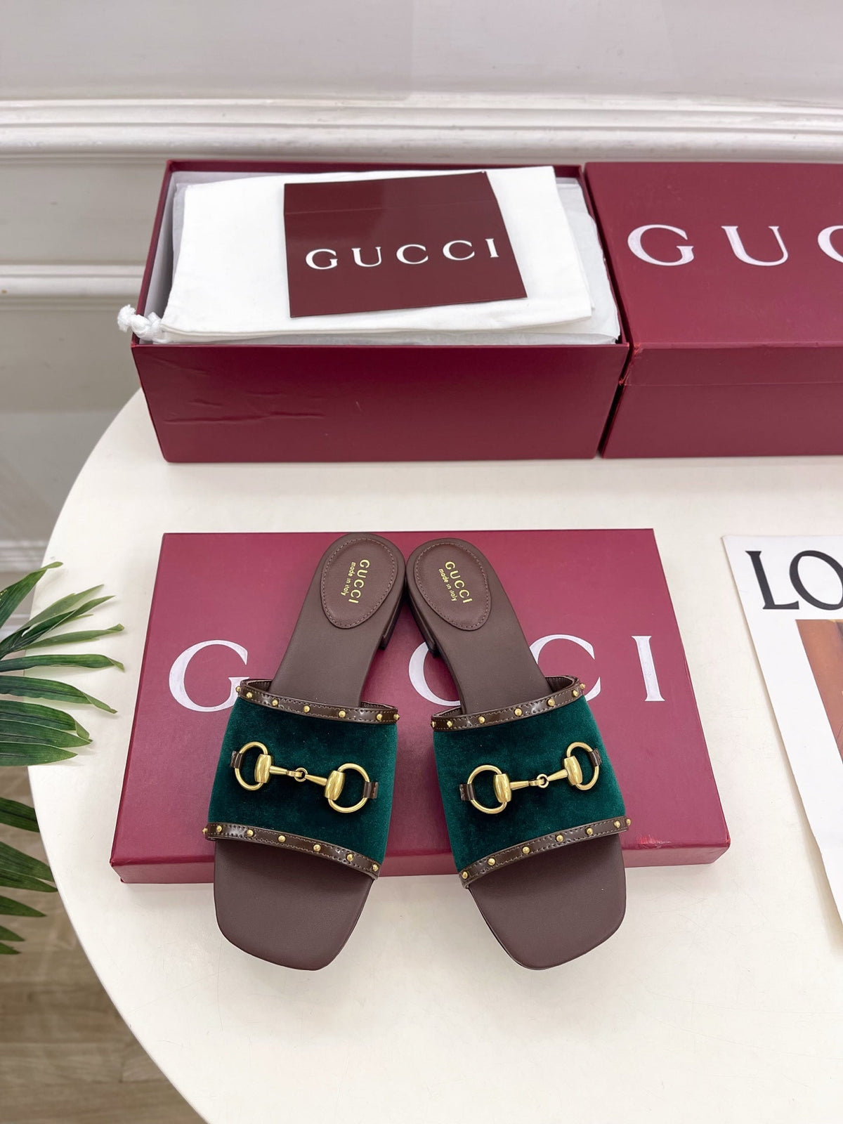 Gucci 2026 Horsebit Studded Sandals Canvas 946538