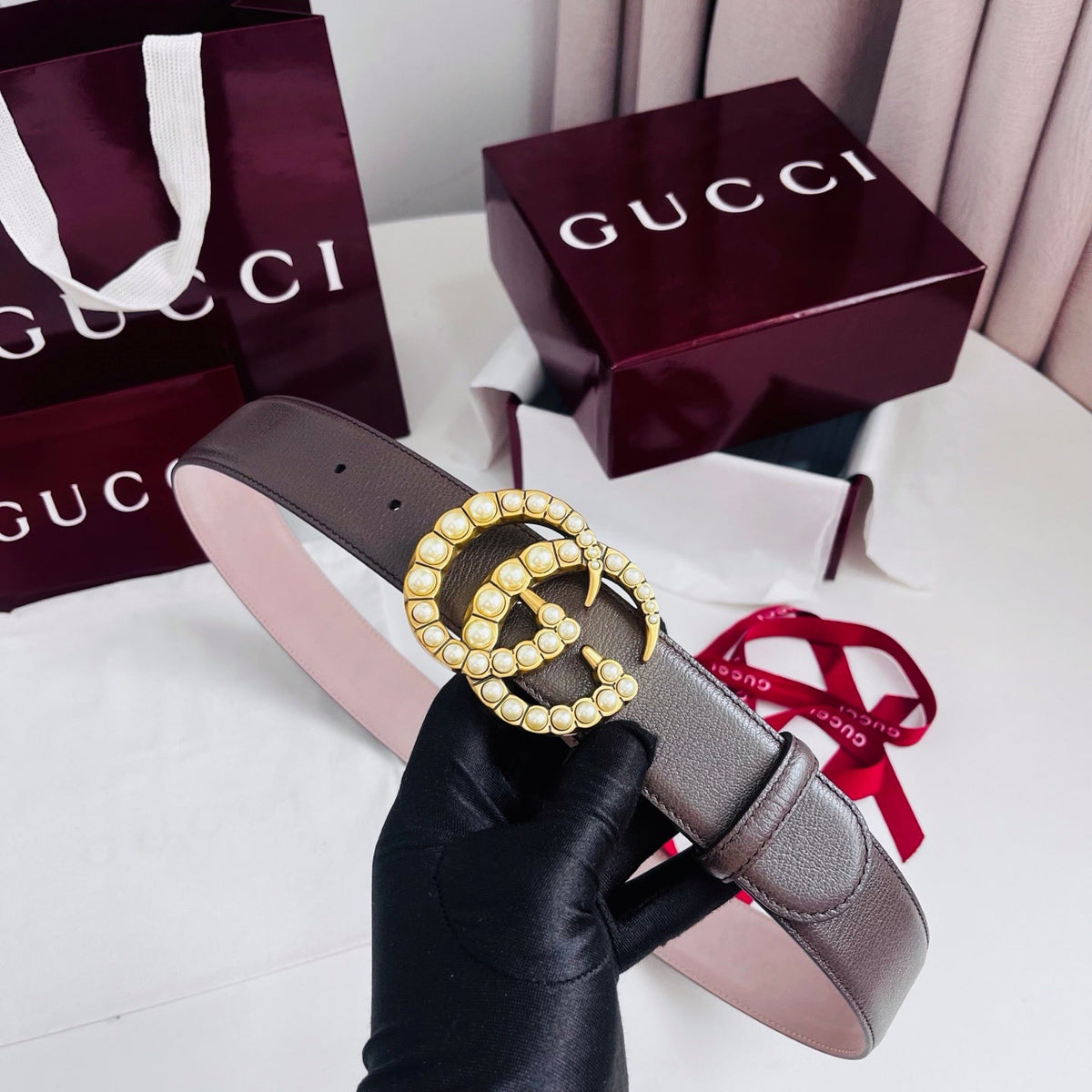 Gucci 2026 Marmont Belt 40mm Leather
