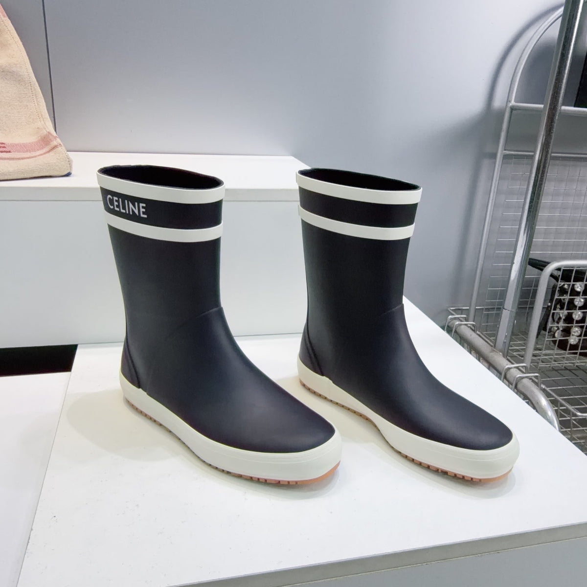 Celine 2026 Flat Half Boots Rubber 942652