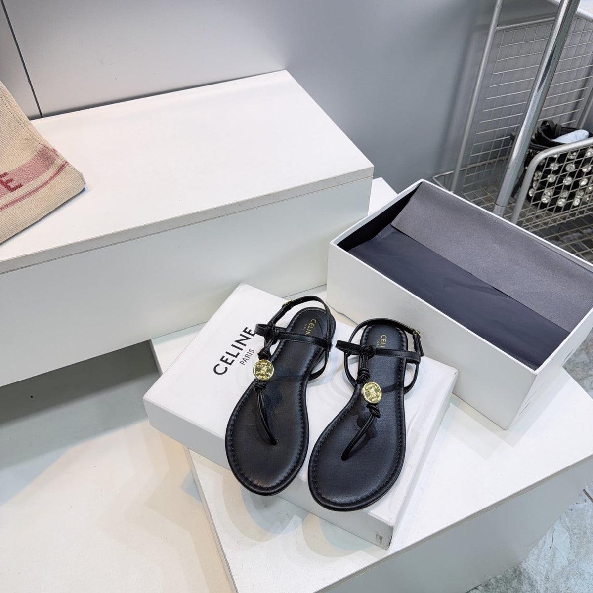 Celine 2026 Penny Sandals Sheepskin 942657